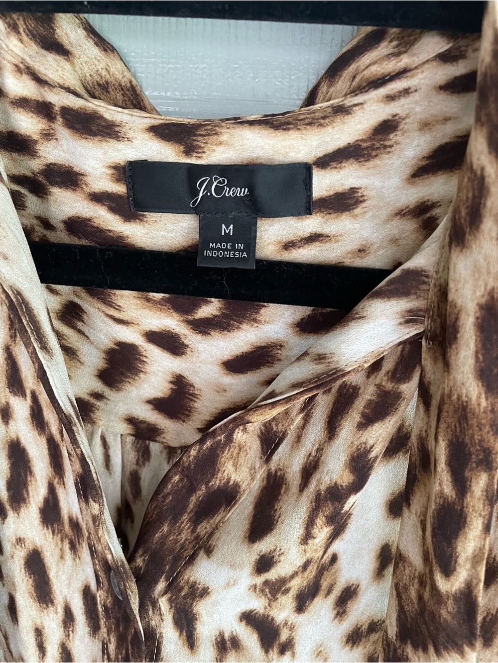 J. Crew Leopard Print Button-Front Blouse - Brown/Cream - Picture 6 of 6